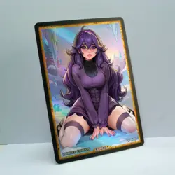 HEX MANIAC Waifu Anime Card LIMITED 1/1 Custom TCG Holo T12471 - Image 2