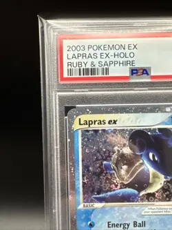 Pokemon 2003 Ruby Sapphire Lapras EX ultra rare holo card, PSA 7 - Image 3
