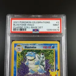 PSA 9 Blastoise 2/102 Pokemon Celebrations Classic Collection Holo Graded Card - Image 2