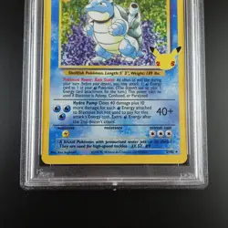 PSA 9 Blastoise 2/102 Pokemon Celebrations Classic Collection Holo Graded Card - Image 3