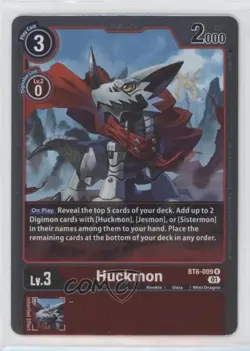 2021 Digimon Card Game - Double Diamond Rare Huckmon #BT6-009 - Image 1