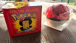 1999 BURGER KING POKEMAN PIKACHU 23K GOLD PLATED CARD IN RED BOX SEALED - Image 1