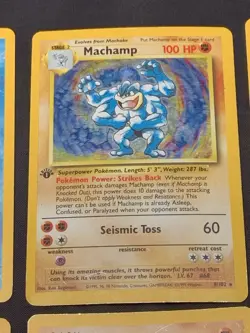 Vintage Pokemon Cards Rare Holo Lot WOTC MP/HP Hitmonlee, Hitmonchan, Machamp - Image 3