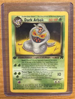 Pokemon Cards: Team Rocket 1st Edition Rare: Dark Arbok 19/82 NM NP - Image 1