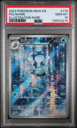 PSA 10 GEM MINT Poliwhirl 176/165 Scarlet & Violet 151 Pokemon Graded Card - Image 1
