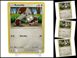 Pokemon Sun & Moon Crimson Invasion 87/111 Bunnelby 4X Mint/NM 4 Card Playset X4 - Image 1