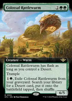 Colossal Rattlewurm Extended Art Foil - Outlaws Of Thunder Junction MTG-NM - Image 1