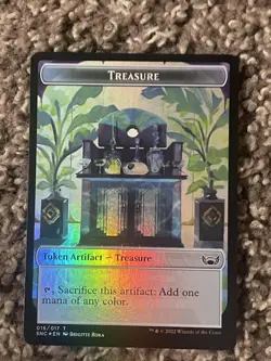 Treasure Token (016) Streets of New Capenna Magic The Gathering #16 Holo Token - Image 1