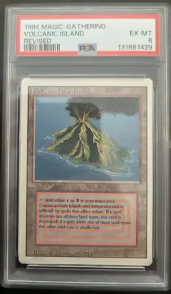 Volcanic Island Revised PSA 6 Ex-MT - Graded MTG Magic the Gathering - Image 1