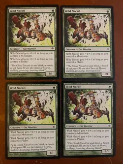 MTG Magic the Gathering Shards of Alara Wild Nacatl x 4 Playset NM - Image 1