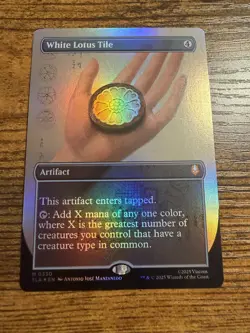 MTG Magic The Gathering Avatar White Lotus Tile Borderless Mythic FOIL! - Image 1