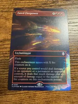 MTG Magic The Gathering Avatar Fated Firepower Borderless FOIL! - Image 1
