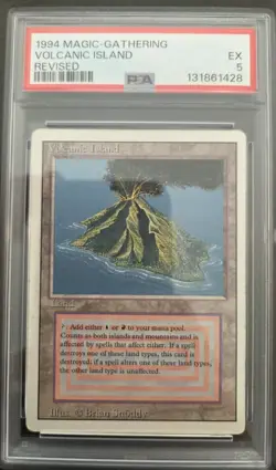 Volcanic Island Revised PSA 5 EX - Graded MTG Magic the Gathering - Image 1