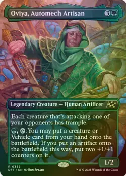 1 x Oviya, Automech Artisan - Borderless - Foil - Aetherdrift - LP - MTG - Image 1