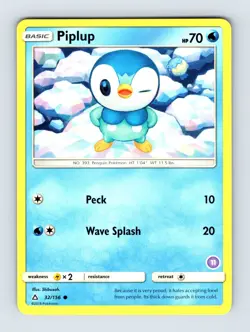 Piplup (11) SM Trainer Kit: Alolan Sandslash & Alolan Ninetales 32/156 Pokemon - Image 1