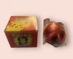 Pokemon Pikachu 23k Gold Plated Trading Card & Pokeball Burger King Sealed - Image 1