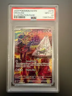 2023 POKEMON SVI EN-SCARLET & VIOLET ILLUSTRATION RARE #210 DROWZEE PSA 10 - Image 1