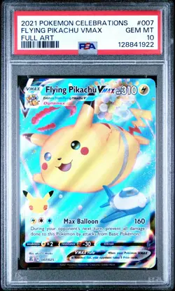 2021 Pokemon Celebrations FLYING PIKACHU VMAX #007/025 PSA 10 GEM MINT FA HOLO - Image 1