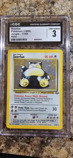 Snorlax Bundle CGC Pokemon 1999 Jungle 11/64 27/64 Holo Highlighter Error Slab - Image 4