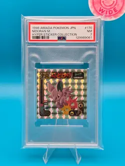 PSA 7 - 1998 AMADA POKEMON JAPANESE HYPER STICKER COLLECTION 170 NIDORAN M. - Image 1