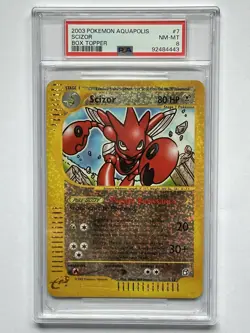 2003 Pokemon Aquapolis Box Topper - Scizor #7 NM-MT PSA 8 - Image 1