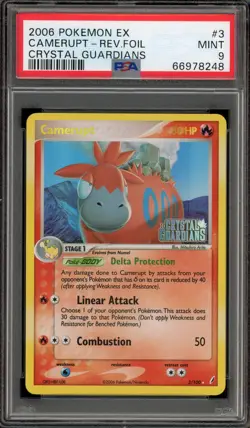 Pokemon Camerupt EX Crystal Guardians Reverse Holo Rare #3 PSA 9 Mint - Image 1