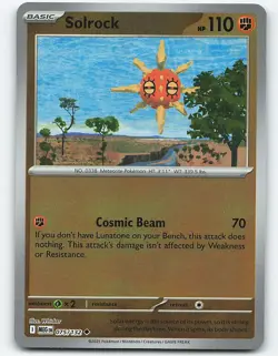 Solrock #075/132 Reverse Holo Pokemon Card ME01: Mega Evolution - Image 1