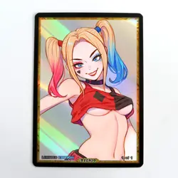 HARLEY QUINN Waifu Anime Card LIMITED 1/1 Custom TCG Holo T12470 - Image 1