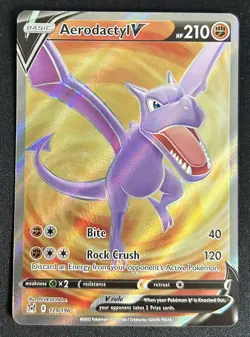 Aerodactyl V 179/196 Lost Origin Full Art Ultra Rare Holo Pokemon TCG Card NM - Image 1