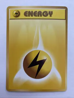 Lightning Energy Base Set 1996 Japanese Pokemon Card Vintage TCG NM - Image 1