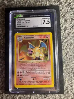 CGC 7.5!!! 1999 Pokemon TCG Charizard Base Set Holo Unlimited Rare Card - Image 1