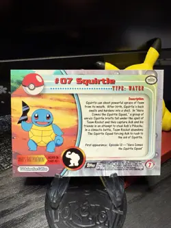 Squirtle #7 - 1999 Topps - Chrome Holo Pokemon Cards - Image 2