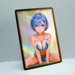 REM Waifu Anime Card LIMITED 1/1 Custom TCG Holo Goddess Story ACG T12532 - Image 2