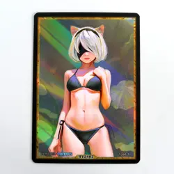 2B Waifu Anime Card LIMITED 1/1 Custom TCG Holo Goddess Story ACG T12482 - Image 1