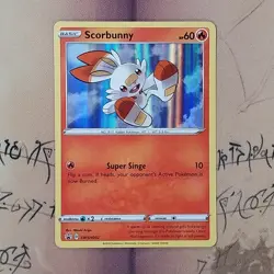 Scorbunny SWSH002 Black Star Promo Holo NM Pokemon Card English - Image 1