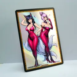 AHRI Waifu Anime Card LIMITED 1/1 Custom TCG Holo Goddess Story ACG T12406 - Image 2