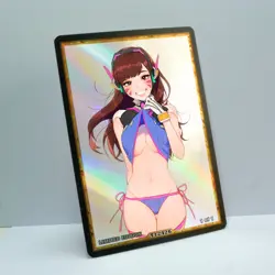 D.VA Waifu Anime Card LIMITED 1/1 Custom TCG Holo Goddess Story ACG T12426 - Image 2