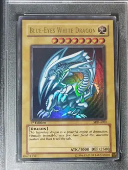 Blue Eyes White Dragon 1st Edition Holo Australia SDK-A001 YuGiOh Card PSA 3 - Image 2