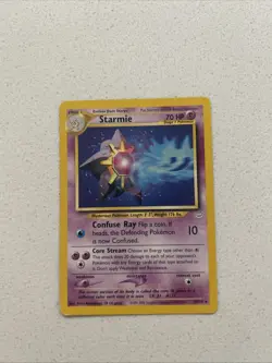 Pokemon TCG Starmie Neo Revelation Non-Holo Rare Card 25/64 Vintage - Image 1