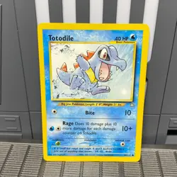 Totodile 80/111 Neo Genesis Set WOTC Pokemon Card - Image 1
