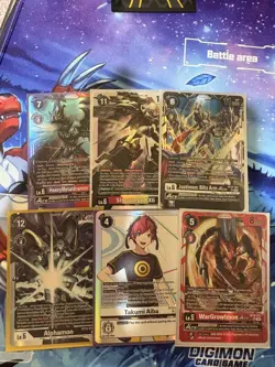 Digimon super rare card lot - Image 1