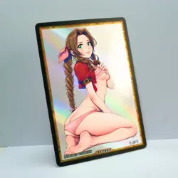 AERITH GAINSBOROUGH Waifu Anime Card LIMITED 1/1 Custom TCG Holo T12493 - Image 2