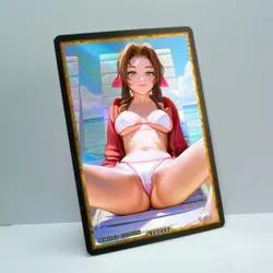 AERITH GAINSBOROUGH Waifu Anime Card LIMITED 1/1 Custom TCG Holo T12492 - Image 2