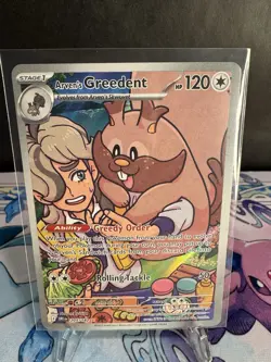 Pokemon TCG: Arven's Greedent Holo Card 205/182 Sv10: Destined Rivals NM - Image 2