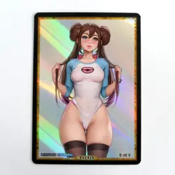 ROSA Waifu Anime Card LIMITED 1/1 Custom TCG Holo Goddess Story ACG T12476 - Image 1
