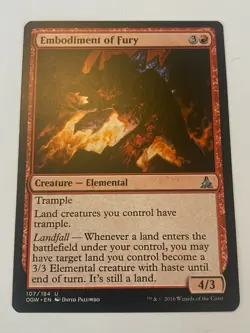 Embodiment of Fury - Oath of the Gatewatch - Magic the Gathering MTG Nice! - Image 1