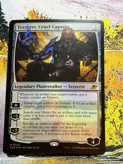 Magic MTG #0002 Tezzeret, Cruel Captain Foil Edge of Eternities Planeswalker - Image 2