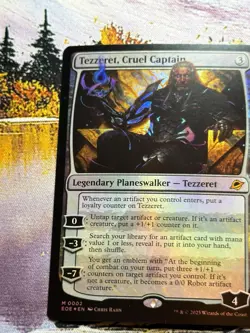 Magic MTG #0002 Tezzeret, Cruel Captain Foil Edge of Eternities Planeswalker - Image 4