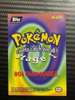 1999 Topps Charmander Pokemon Card #E4 Vintage Holo Foil Vintage - Image 2
