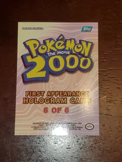 Hoothoot Pokemon The Movie 2000 First Appearance Topps RARE HOLO Card 6 of 6 - Image 5
